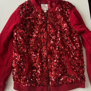Cat & Jack Sparkling Red Sequin Jacket